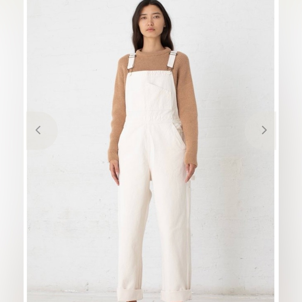 Jesse Kamm Overalls in Salt White, size L
